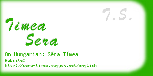 timea sera business card